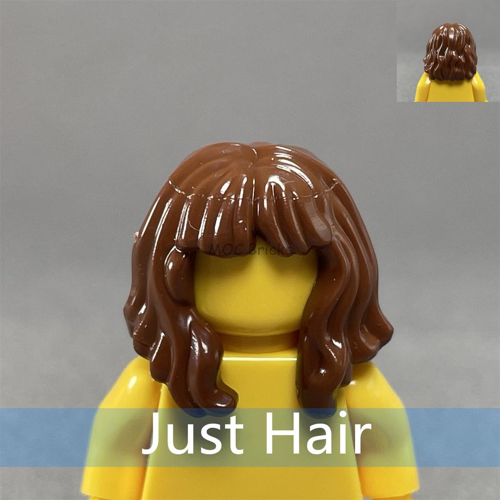 5 Stück/Los MOC Steine Weibliche Haare Zusammengebaute Partikel Bausteine Zubehör Kinderspielzeug Plastikpuppen