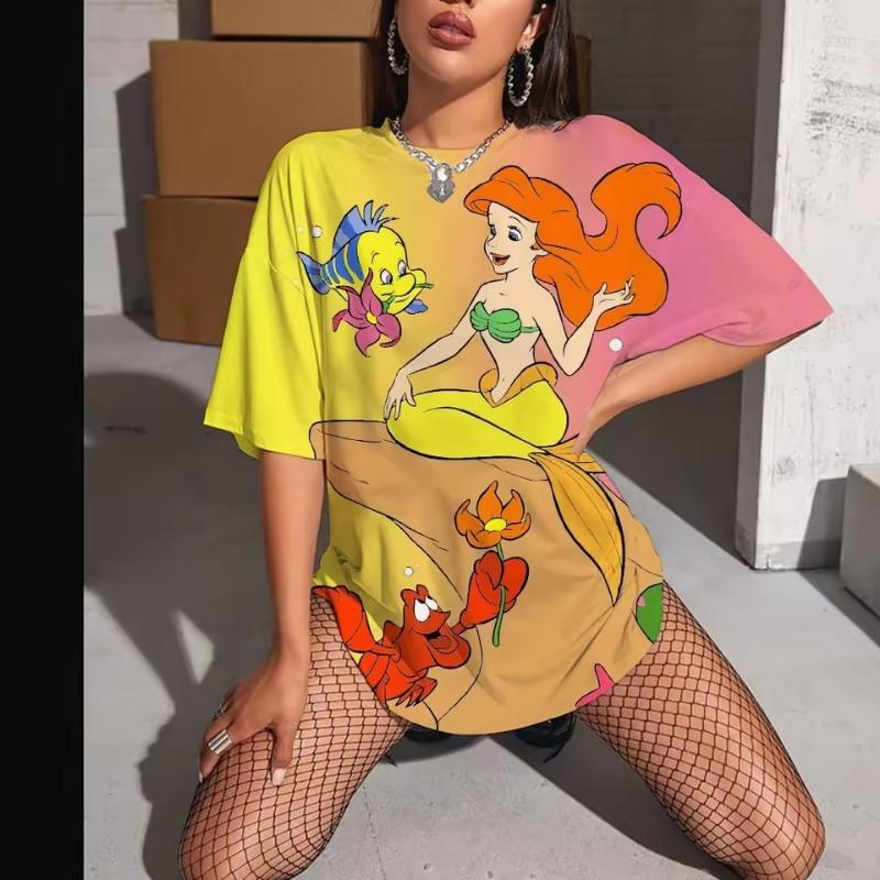 Women's T-Shirt Animal Cat Pattern Retro Fashion Classic Short-Sleeved Round Neck Women Summer Clothing