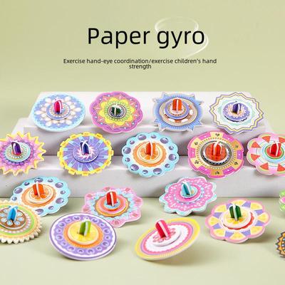 DIY 3D puzzle gyroskop pro děti - Barevný ručně vyráběný školní dárek