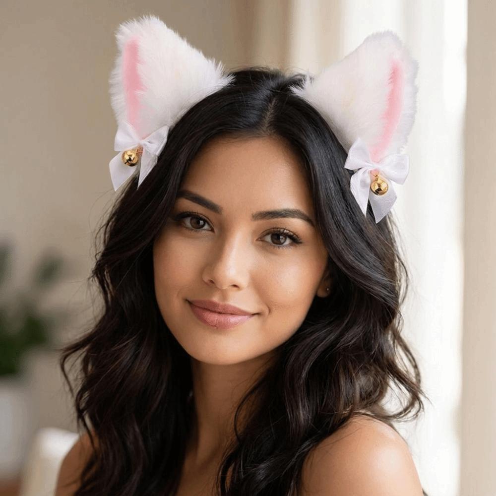 Realistic Plush Cat Ears Headband Sweet Cosplay Hair Hoop Hair Accessory Anime Headband Costume