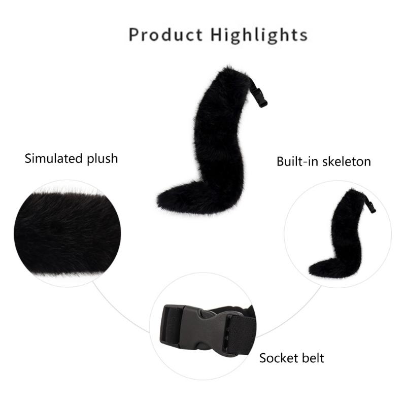 Adjustable Lolitas Faux Furs Tail for Cosplay Halloween Party Costume Anime Prop