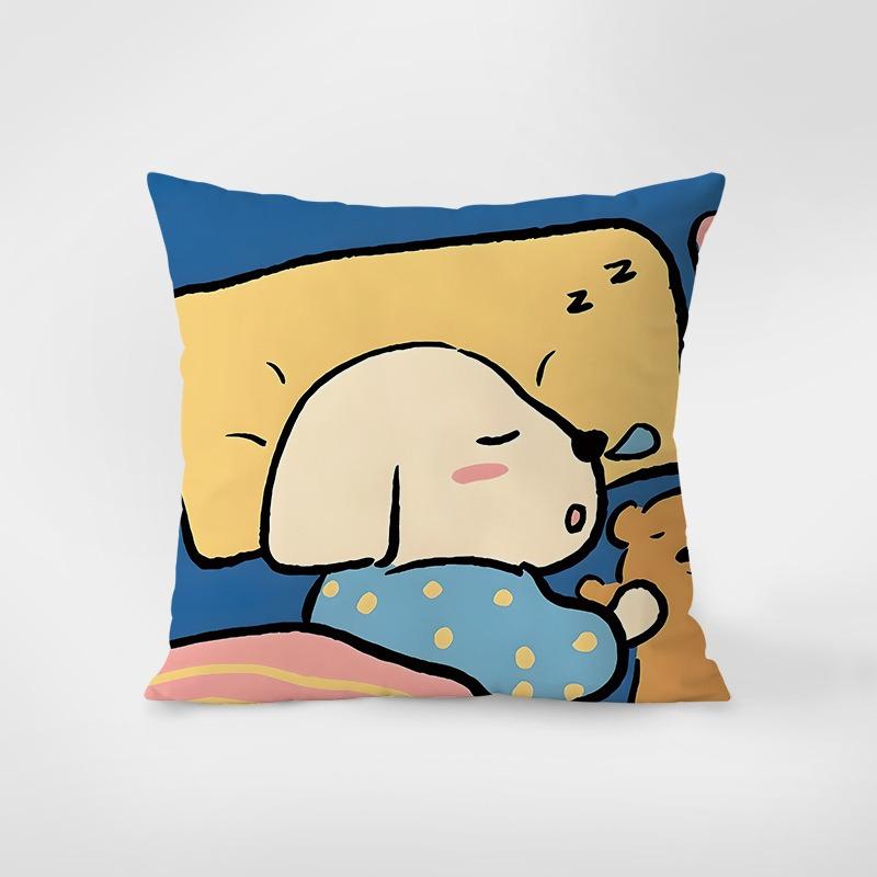Stil desen animat Fericit Drăguț Față de pernă Îmbrățișare pentru cămin Decorare Birou Sufragerie Canapea Față de pernă