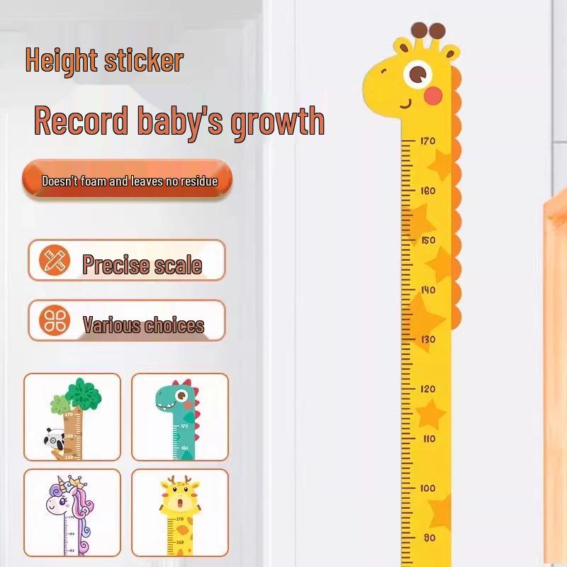 Dziecięca kreskówkowa naklejka ścienna do mierzenia wzrostu