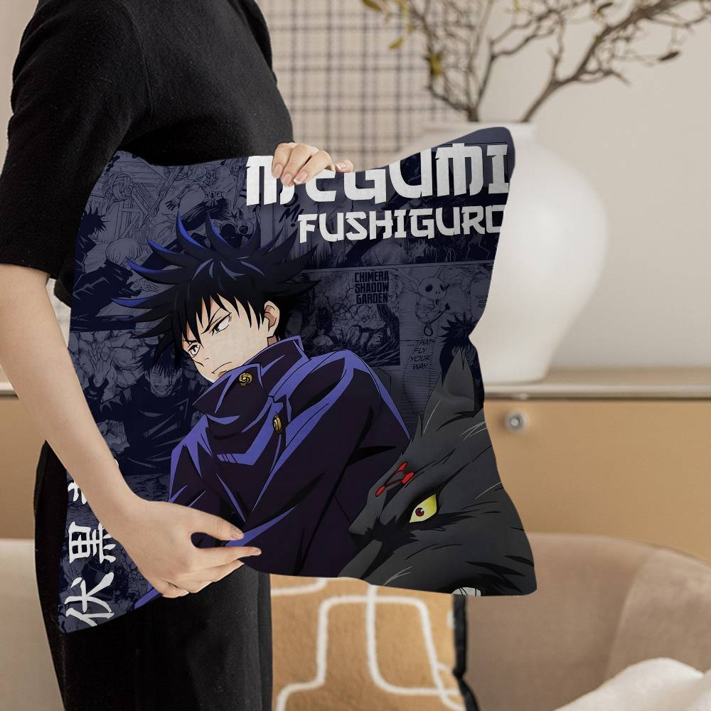 Fushiguro Megumi Pillow Anime Pillow Sofa Bed Head Pillow Cover Cushion Cover 45X45 Cm Fashion