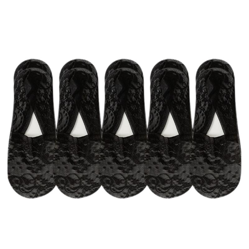 No Show Socks Women for Flats Invisible Hiddens Socks Lace Low Cut Liner Socks with Antis Slip Strips Cotton Bottom Socks