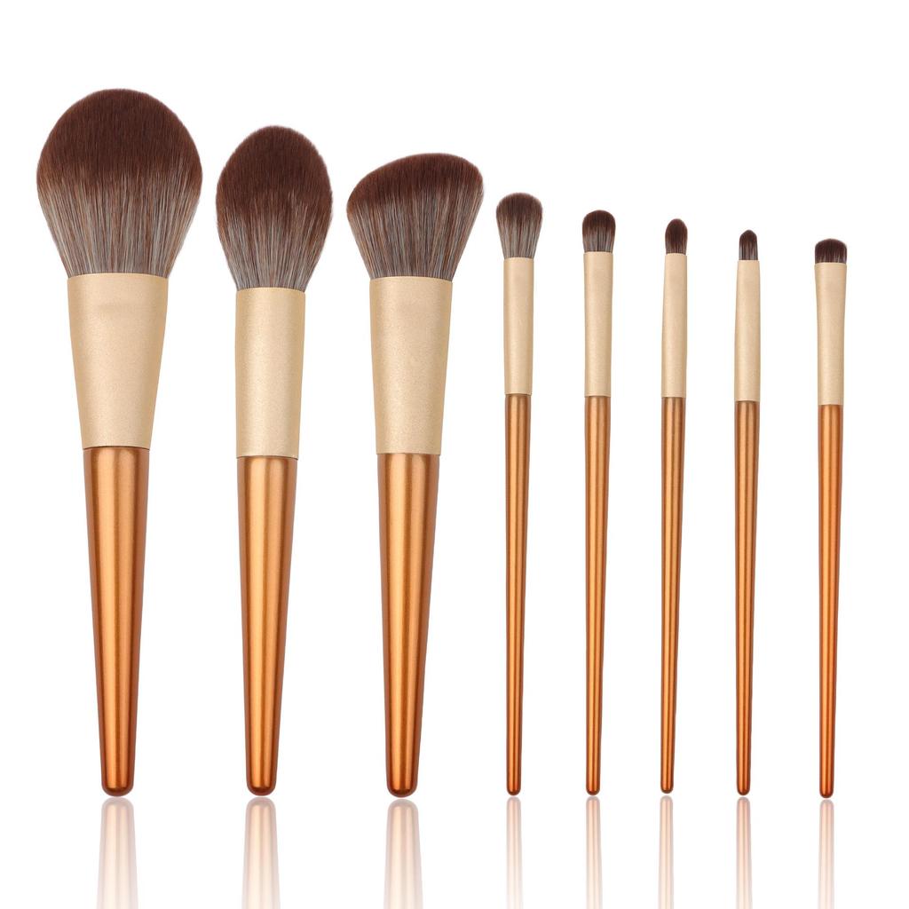 8-Piece Soft Bristle Makeup Brush Set: Eyeshadow, Foundation, Highlight, Contour Brushes - Cross-Border Exclusive Beauty Tools
