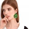 Rattan Earrings Summer Boho Handwoven Big Fabric Chiffon Rattan Flower Drop Earrings Statement Tropical Beach Vacation Jewelry