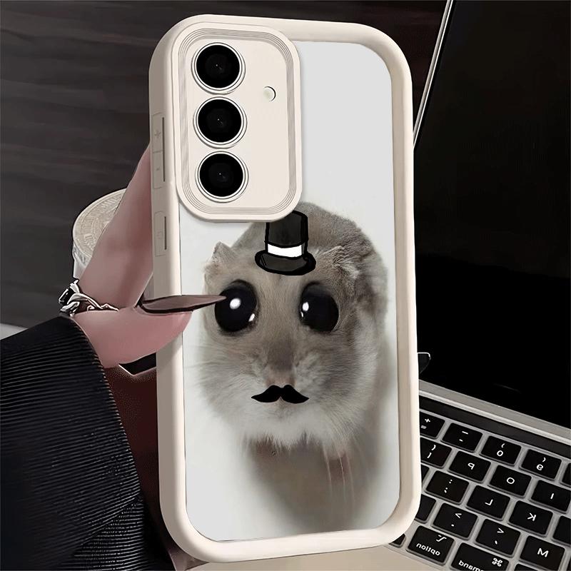 Phone Case for Samsung Galaxy A17 A16 A15 A14 A13 Funny Sad Hamster Meme A56 A36 A26 A55 A35 A25 A54 A34 A24 A53 A33 A23 A07 A06