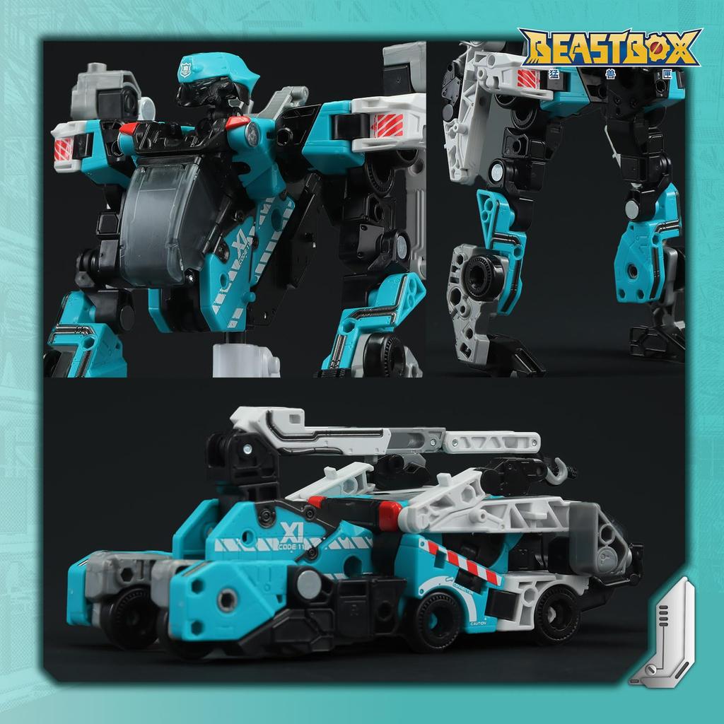 52TOYS BEASTBOX Seria INFINITY AMTS TOXOTES Transformabil Combinat Complet 3 Șoferi Echipă de Salvare Cadou Perfect pentru și Colecționari IB-14 Figurină, Robot,
