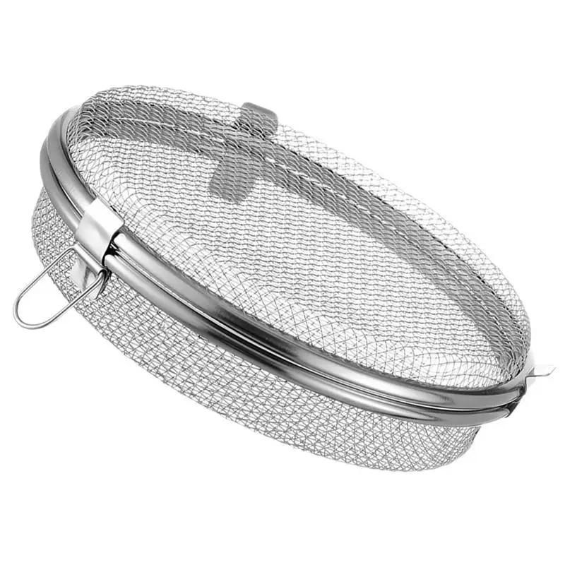 Круглая сетчатая корзина для столовых приборов в посудомоечную машину корзины для хранения деталей бутылок корзины для хранения нержавеющая сталь столовый прибор для ребенка 18X18CM серебряный 3490₽