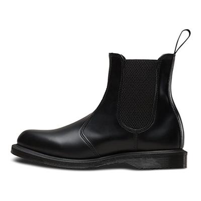 Modă Versatil Piele Glezniere Scurte Chelsea Femei cizme Negru 14649001