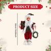 Santa Claus Figurine Christmas Doll Toy Adornment Traditional Standing Figure Xmas Decor for