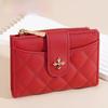 Minimalist Pu Material Ladies Short Wallet With Letter Printed And Card Organizer For Women