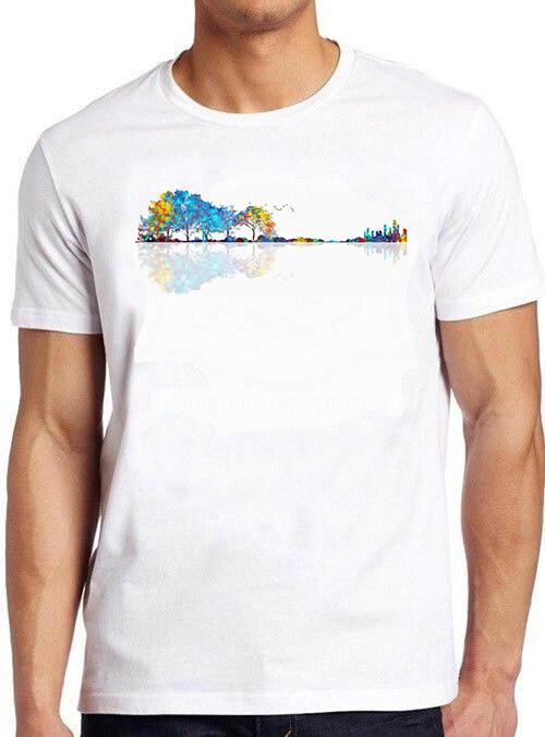 Guitar Tree Nature Forest Climate Change Music Vintage Cool Gift T Shirt M767 L