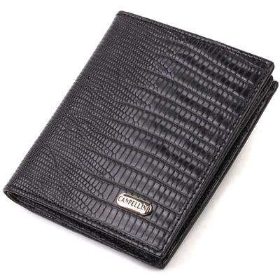 CANPELLINI 21739 Siyah Deri Kompakt Erkek Cüzdanı