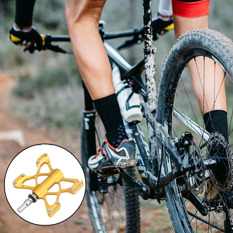 Aluminum Quick Releases Bicycles Pedals, 9/16Inch Flat Pedals Antislip Lightweight Dustproof Mountain Bicycles Pedals