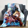 Dr Stone Science Adventure Flannel Blanket Super Soft Warm Cozy Blanket for Sofa Bed Office Travel All‑Season Home Decor Gift
