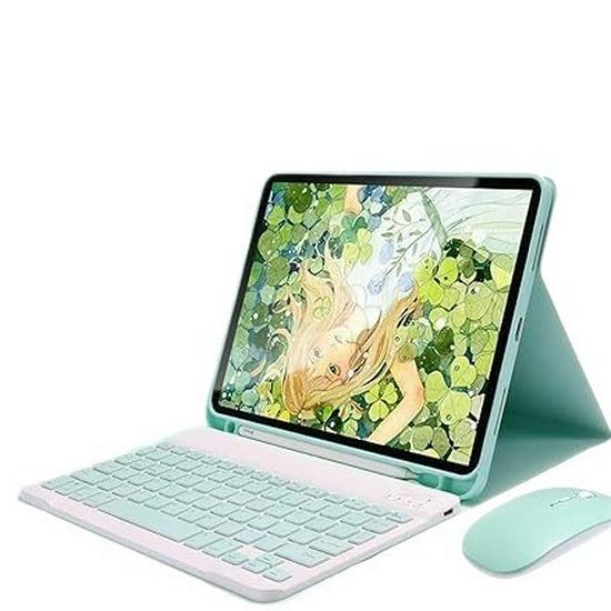 2025 iPad 11 Protective Case with Bluetooth Keyboard & Mouse – Compatible with Apple Air7