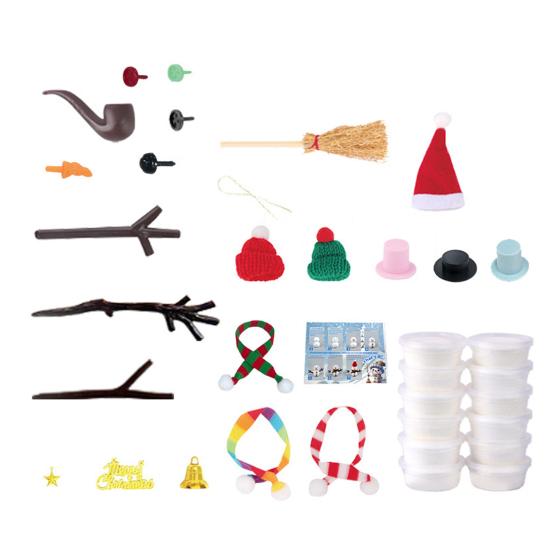 Build A Snowman Kit Air Dry Clay Snowman Christmas Crafts for Kids Ages 4-12 Fun Modeling Clay Snowman DIY Kit for Holiday Party Decor
