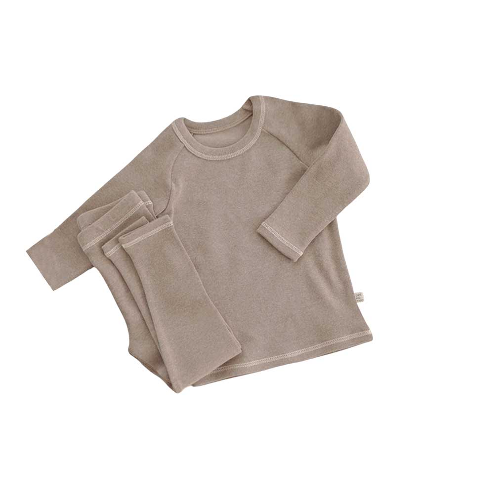 

Kids Pajamas Set Cotton Long Sleeve Baby Underwear Autumn Winter School Sleep Inner Wear Tops Bottom Sleepwear for Boys светло-коричневого