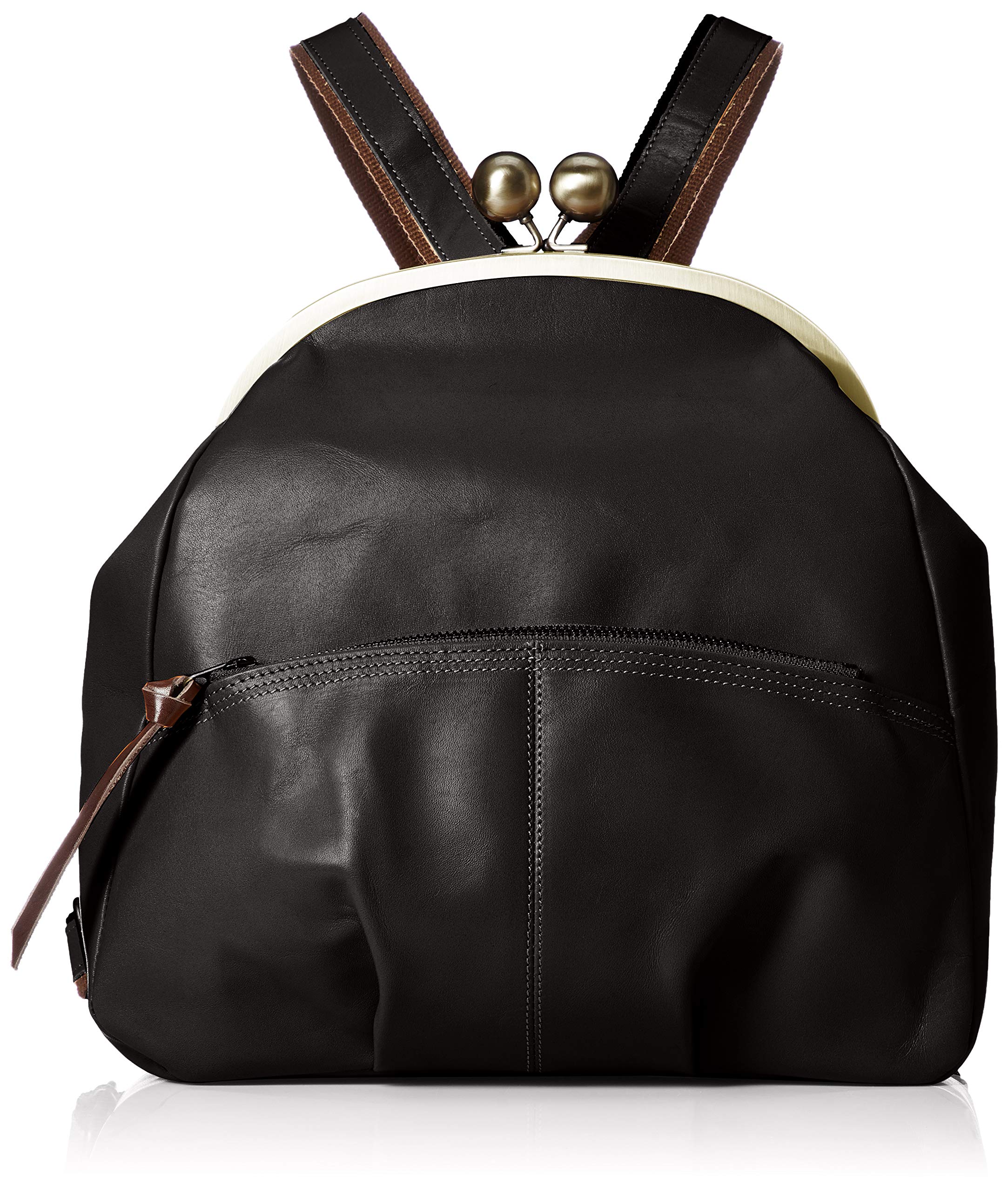 

Genuine Leather Backpack with Made in Black [Laissez-faire] Q s Clasp, Japan, Women s