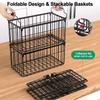 Freezer Storage Basket with Handles for Kitchen Freezer Organization, Wire for Food