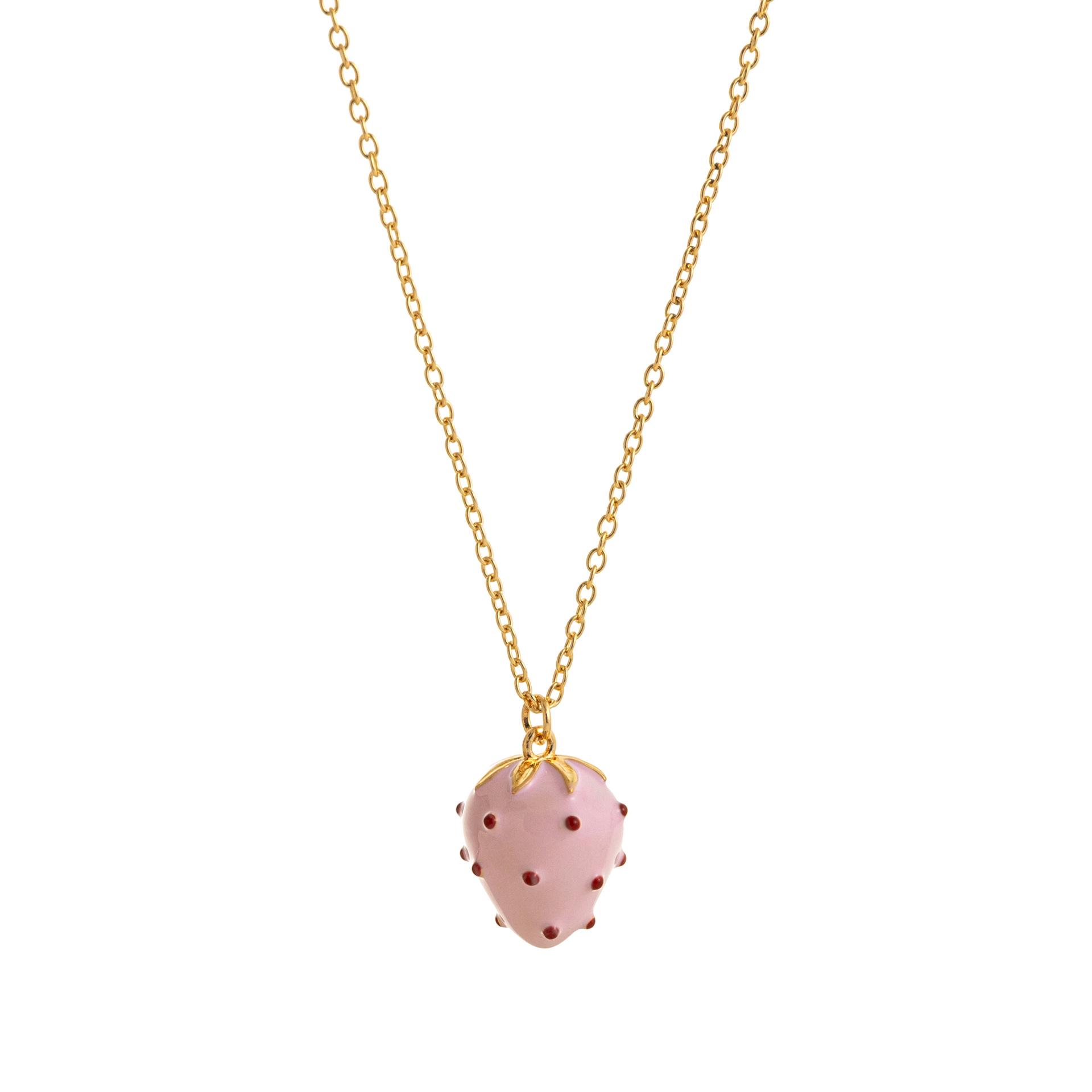 Resin Strawberry Necklace: Cute Summer Fashion, European & American Niche Design