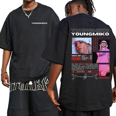 Rapper Young Miko Graphic T Shirt Men Women Oversized Hip Hop Harajuku Short Sleeve Tshirts Male Fashion Vintage Cotton T-shirt