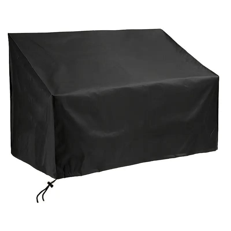 

1pc Durable 210D Oxford Fabric Outdoor Bench Cover - Windproof, For Winter - Suitable for Patio & Garden Furniture 134x66x89cm чорний