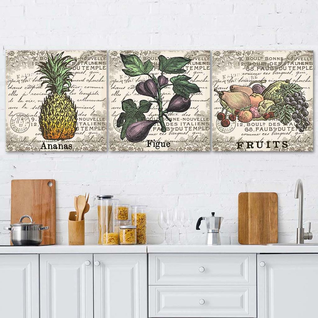 Sada tří obrazů obraz Staré ovoce