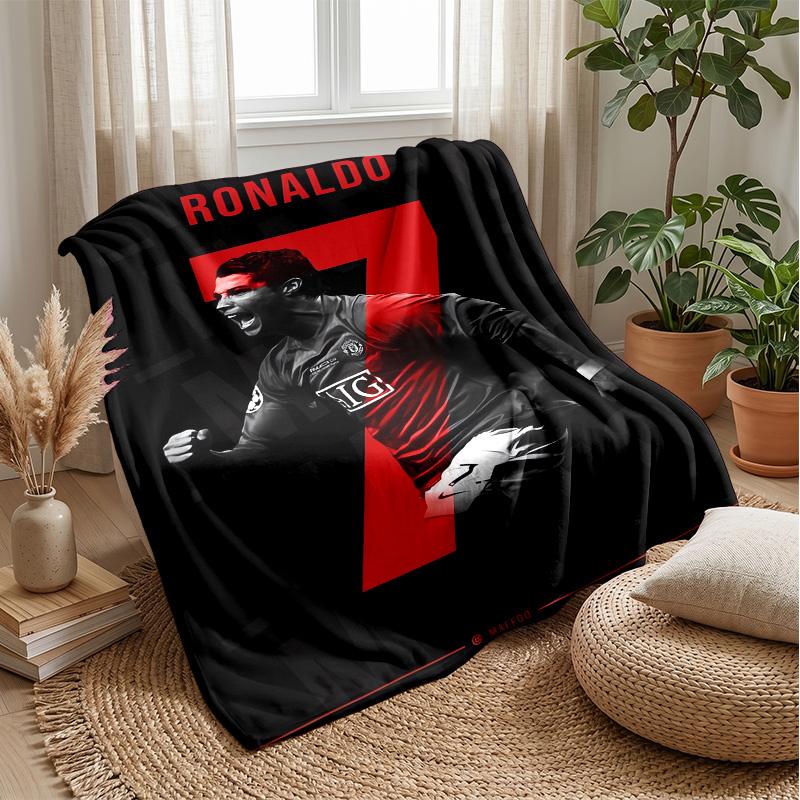 Cristiano Ronaldo Theme blanket Soft Flannel Blanket Plush Throw Blanket Cozy Sofa Bed Blanket for Home Decor