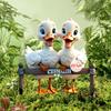 Cute Ducks Garden Stake, 2D Acrylic Rooster Decoration, Farmhouse Yard Art Stake, Outdoor Duck Welcome Sign for Lawn Flower Bed