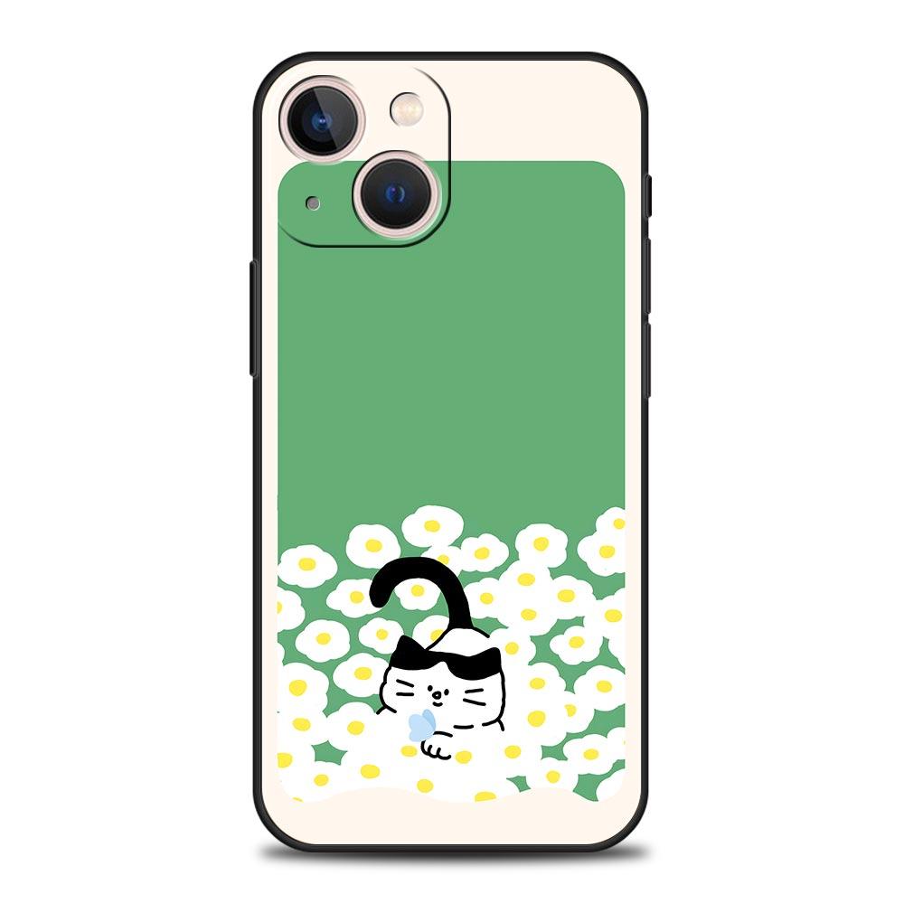 Cute Cartoon Black Cat Phone Case For Samsung Galaxy S26 S25 S24 S23 S22 S20 Ultra S21 FE 5G S10 Plus TPU Shockproof Cover