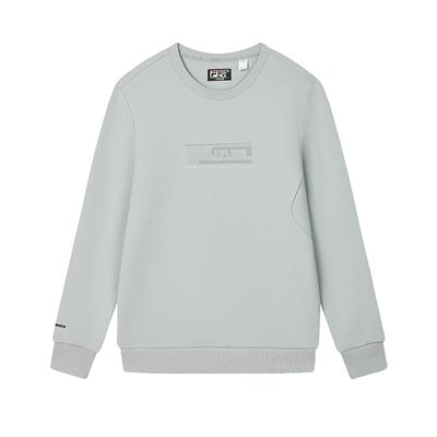 Fila White Round Neck Comfortable Pullover Fashion Simple Sweatshirt Men Sweatshirt Cloud-Gray-Green F11M513204F-TQ