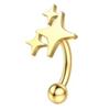 Drperfect 16G Rook Eyebrow Piercing Stainless Steel Helix Hoops Vertical Curved Barbell Daith Conch Septum Stud Jewelry