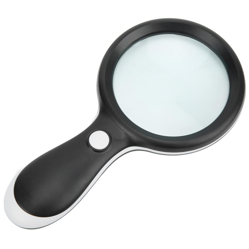 LED Magnifying Glass ABS Handheld Illuminated Reading Magnifier for Stamps Map Inspection