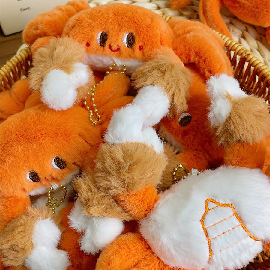 Plush Crab Keychain With Soft Short Pile Material For Kids And Adults