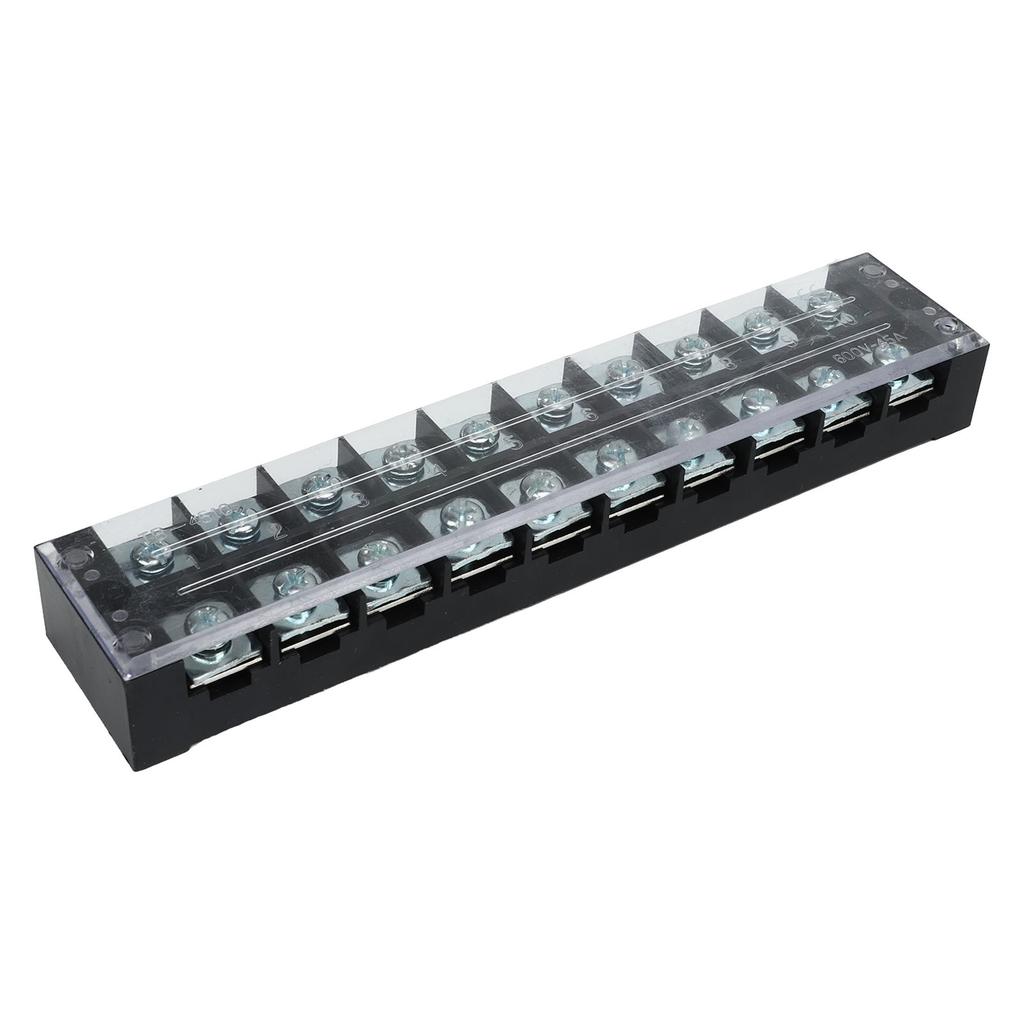2 Pcs Terminal Strip Block 45A 600V Large Current Easy Wiring Ground Circuit Terminal Block 10 Positions