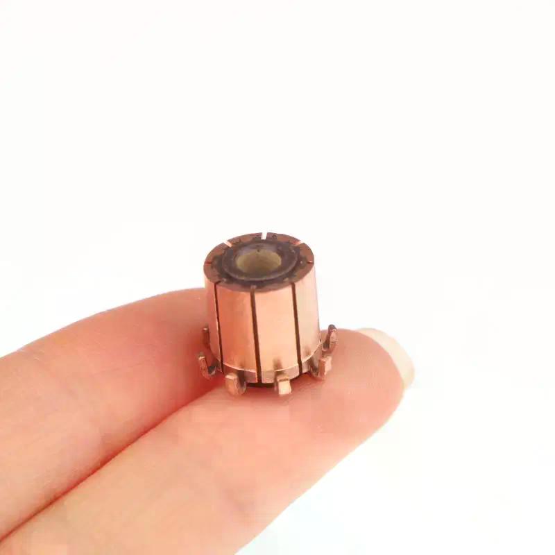 Motor Commutator with Copper Teeth, DIY Electric Power Tool Piece, 10.4x4x11.6mm, 8P