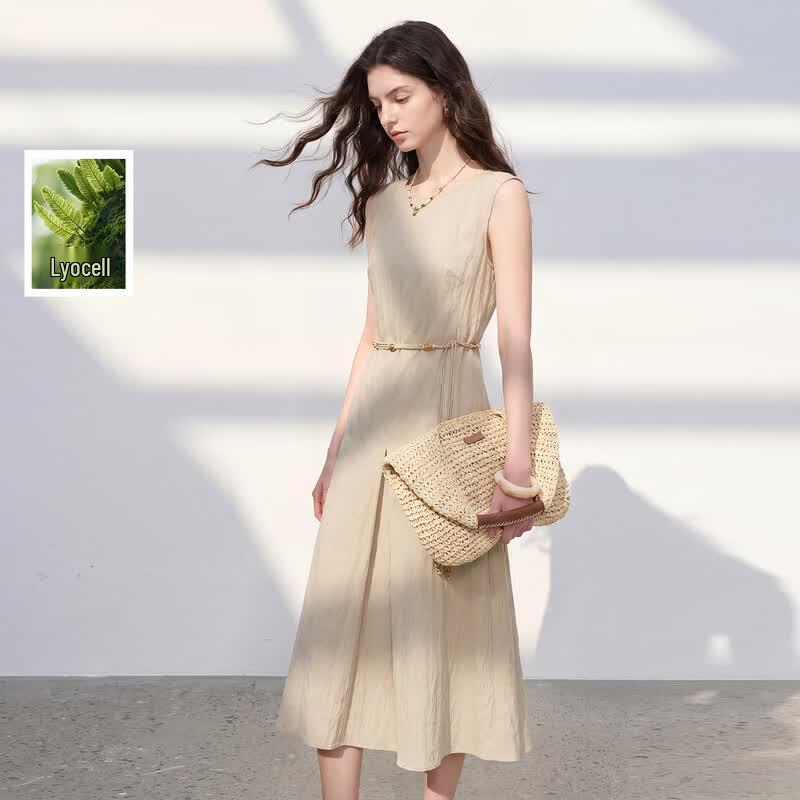 Sancai Lyocell Sleeveless A-Line Maxi Dress S