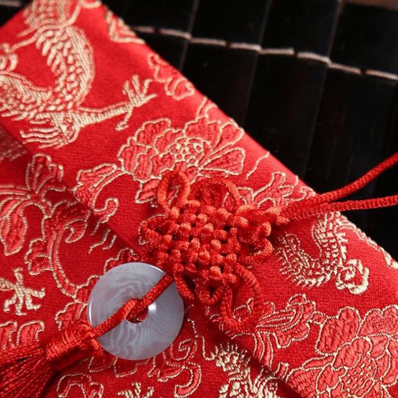 Chinesischer Knoten Roter Umschlag Geschenktüte Jahr Rote Umschläge Traditionelle Hochzeit Glückstasche Quastentaschen für Hochzeit Frühlingsfest
