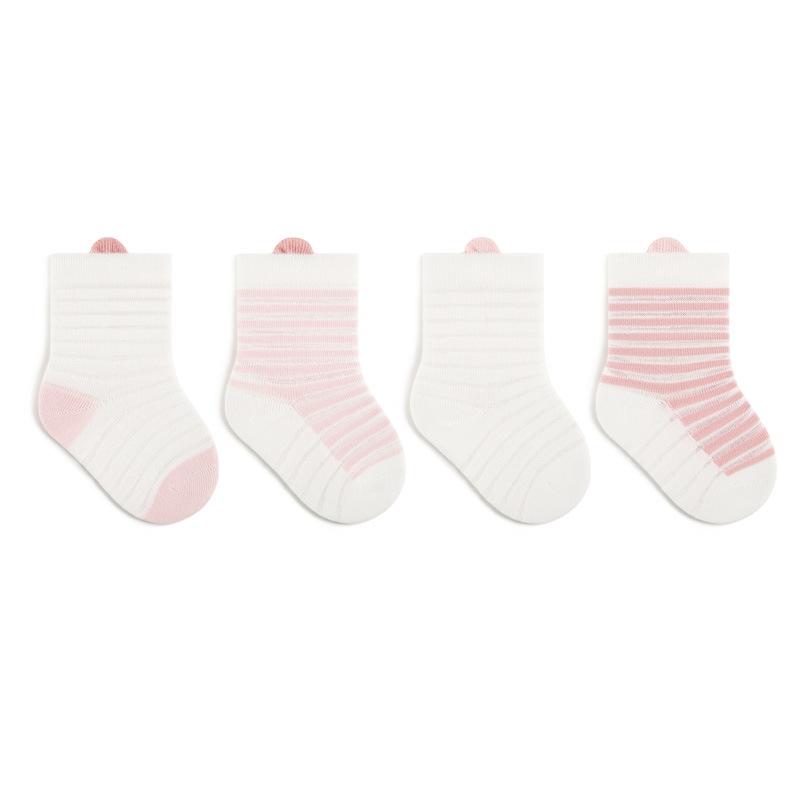Summer Thin Children's Stripe Socks For Girls Boys Cute Cartoon Newborn Socks Cotton Boneless Mesh Baby Toddler Sock