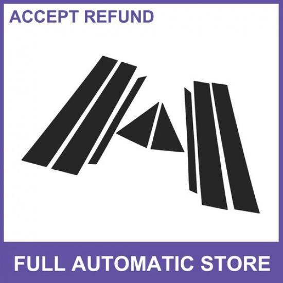 Door Pillar Window Trim EIGHT  for Toyota Prius 2010-2015 Black