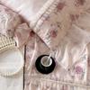 Cotton Bedding Four-piece Set French Rose Print Skin-friendly Breathable Quilt Cover Sheet Pillowcase Kit