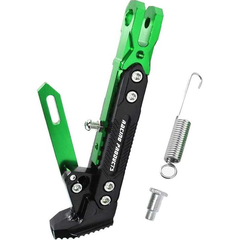 Universal Motorcycle Kickstand Accessories Motor Scooter Modified CNC Aluminum Alloy Adjustable Tripod Holder Kickstand Foot Side Support Stand Motor