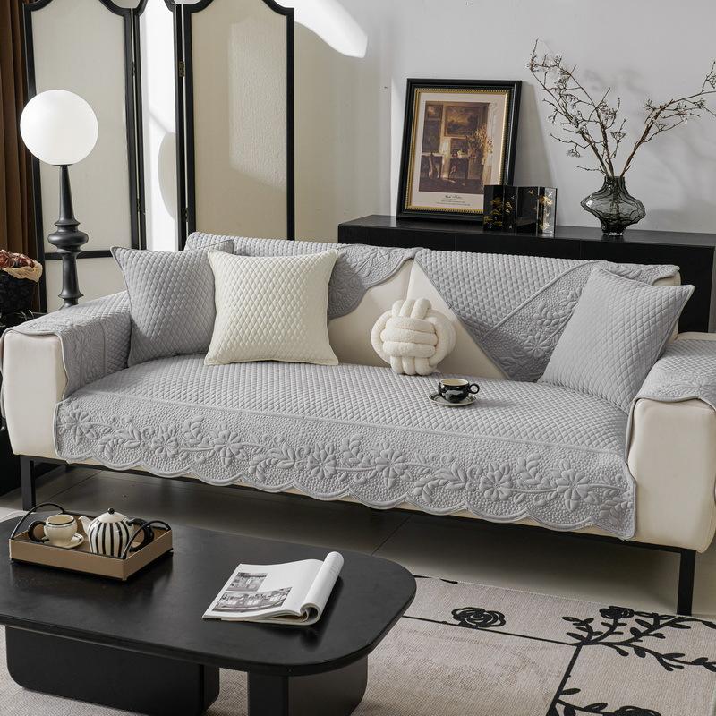 Winter Plush Sofa Cushion Light Luxury High Sense Simple Modern Thickened Non-Slip Four-Season Universal Sofa Cushion Cover