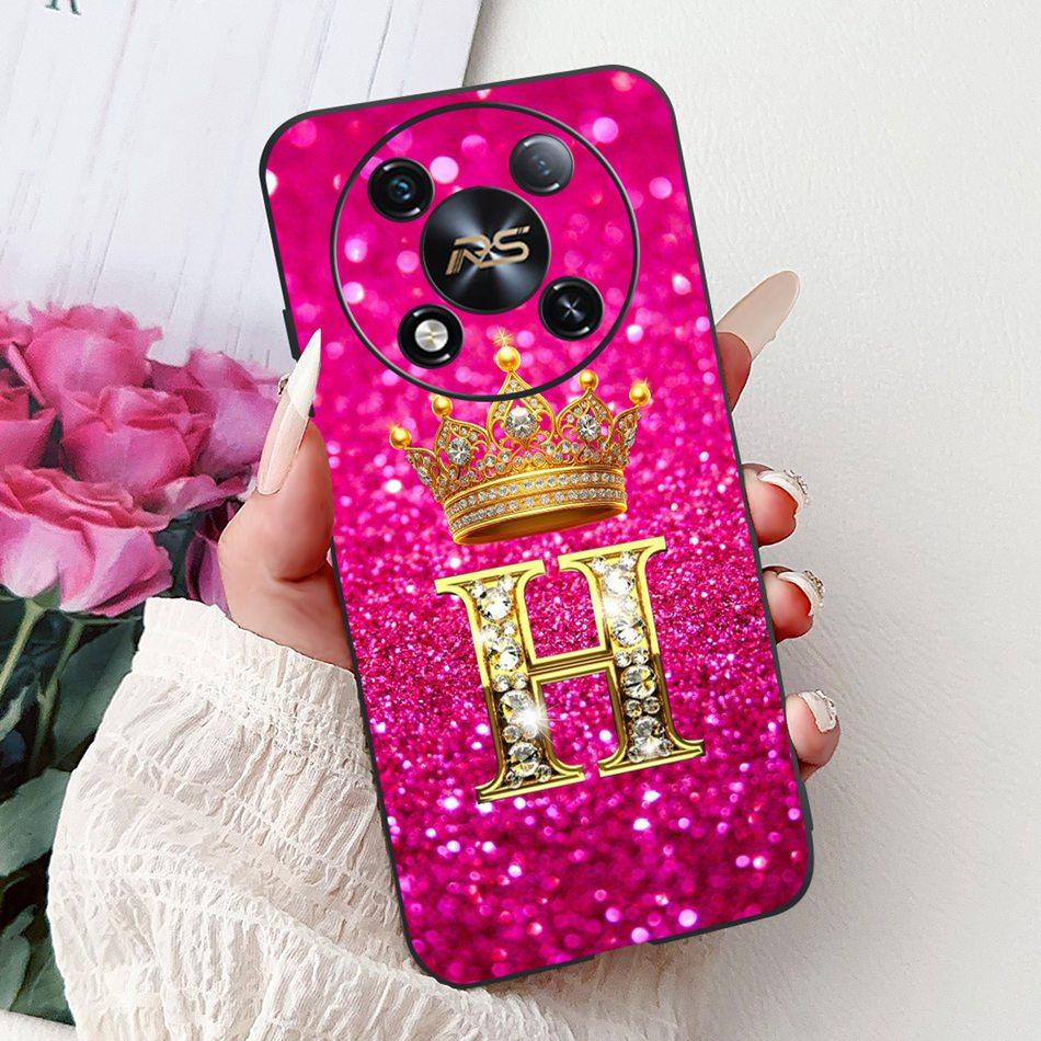 For ITEL RS4 2025 Fashion Crown Letter Phone Case For Itel RS4 S666LN Black Silicone Soft TPU Cases Bumpers