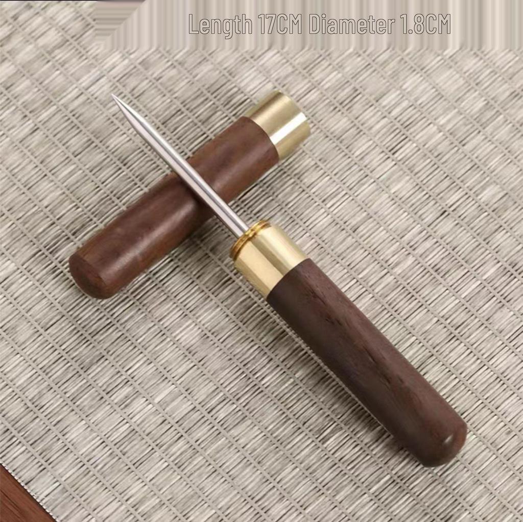 Small Ebony Rosewood Tea Knife & Needle for Pu'er Tea Ceremony with Laser Logo