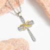 Cross-border new product infinity 8-character pendant collarbone chain, European and American belief personality retro eternal cross necklace