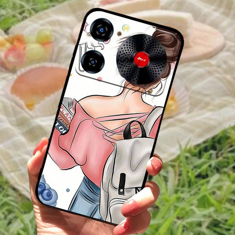 Per ZTE Nubia Custodia Musica Antiurto TPU Silicone Nero Paraurti Cover Per ZTE Nubia Custodie Telefono Musica Carina Cover Posteriore Fundas Capa